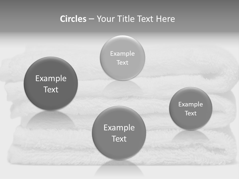 Stack Of White Towels Close-Up PowerPoint Template