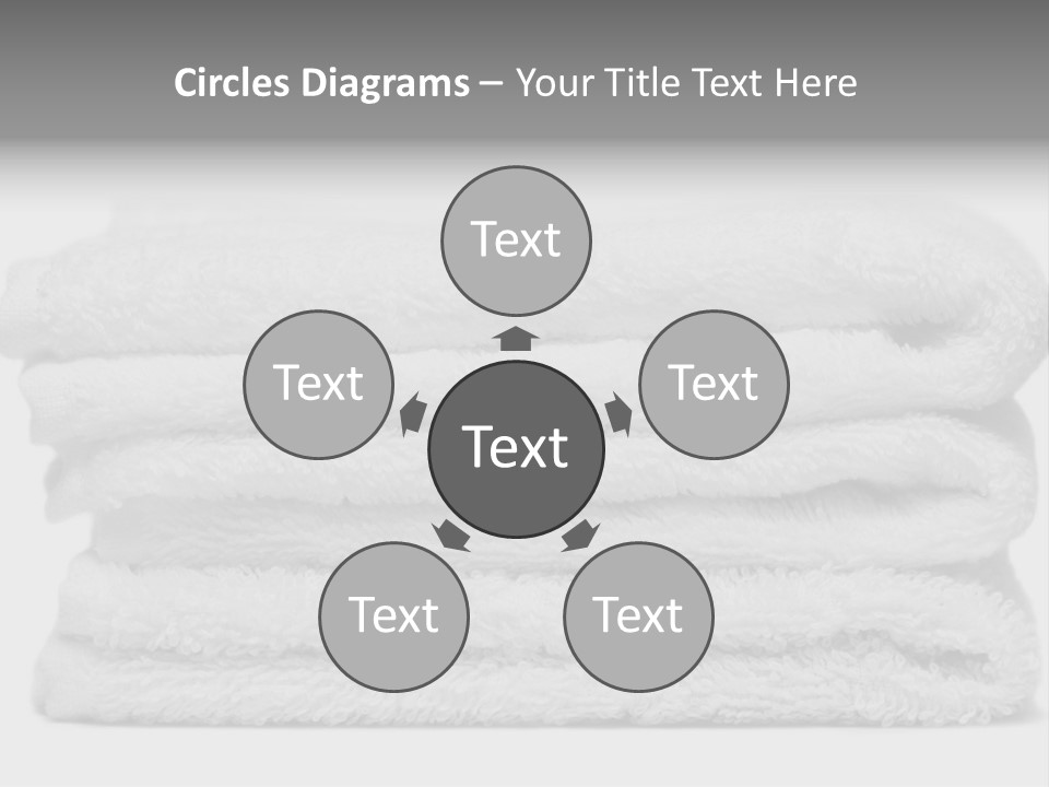 Stack Of White Towels Close-Up PowerPoint Template