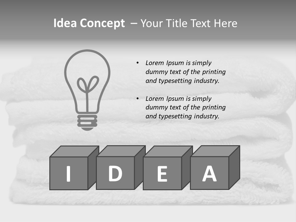 Stack Of White Towels Close-Up PowerPoint Template