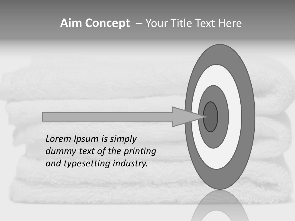 Stack Of White Towels Close-Up PowerPoint Template