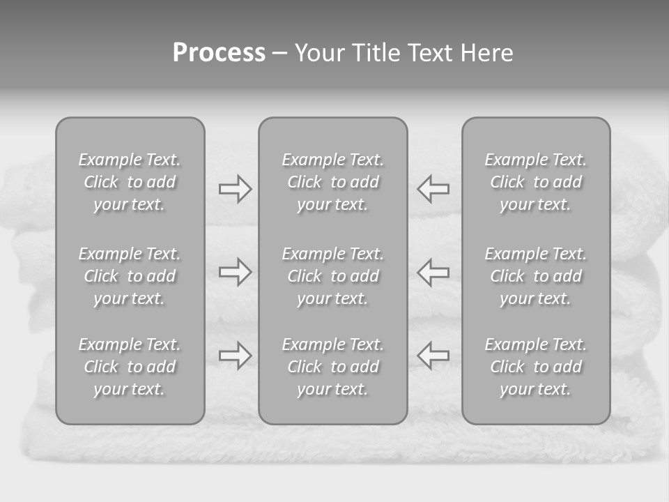 Stack Of White Towels Close-Up PowerPoint Template
