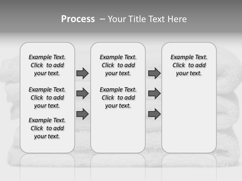 Stack Of White Towels Close-Up PowerPoint Template