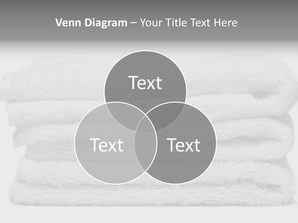 Stack Of White Towels Close-Up PowerPoint Template