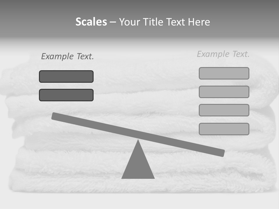 Stack Of White Towels Close-Up PowerPoint Template