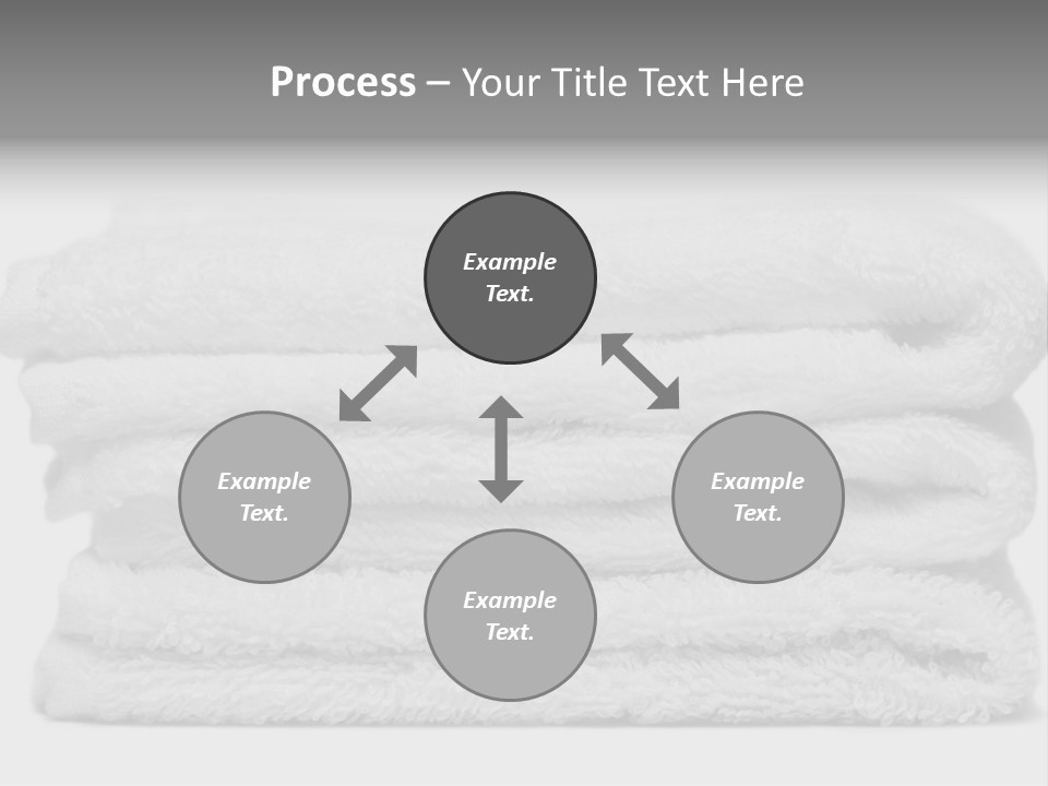 Stack Of White Towels Close-Up PowerPoint Template
