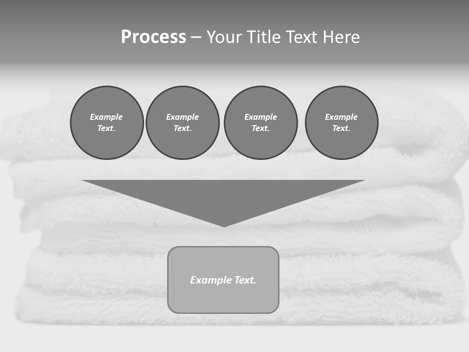 Stack Of White Towels Close-Up PowerPoint Template