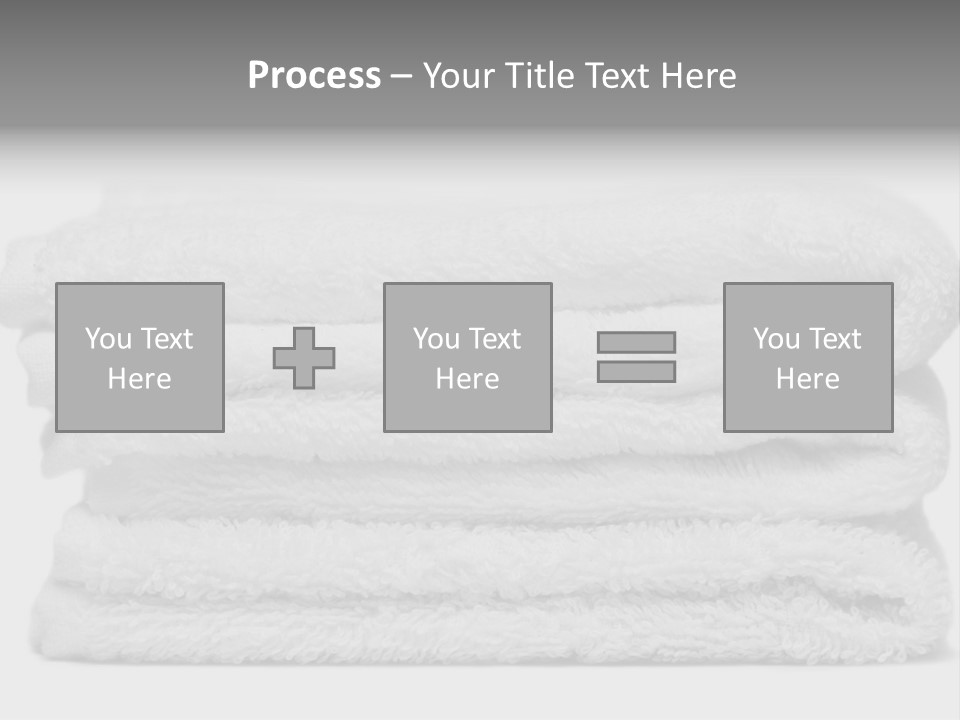 Stack Of White Towels Close-Up PowerPoint Template
