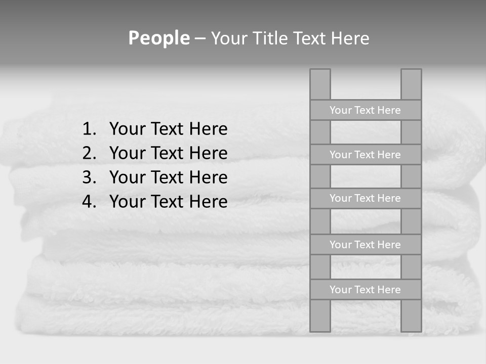 Stack Of White Towels Close-Up PowerPoint Template