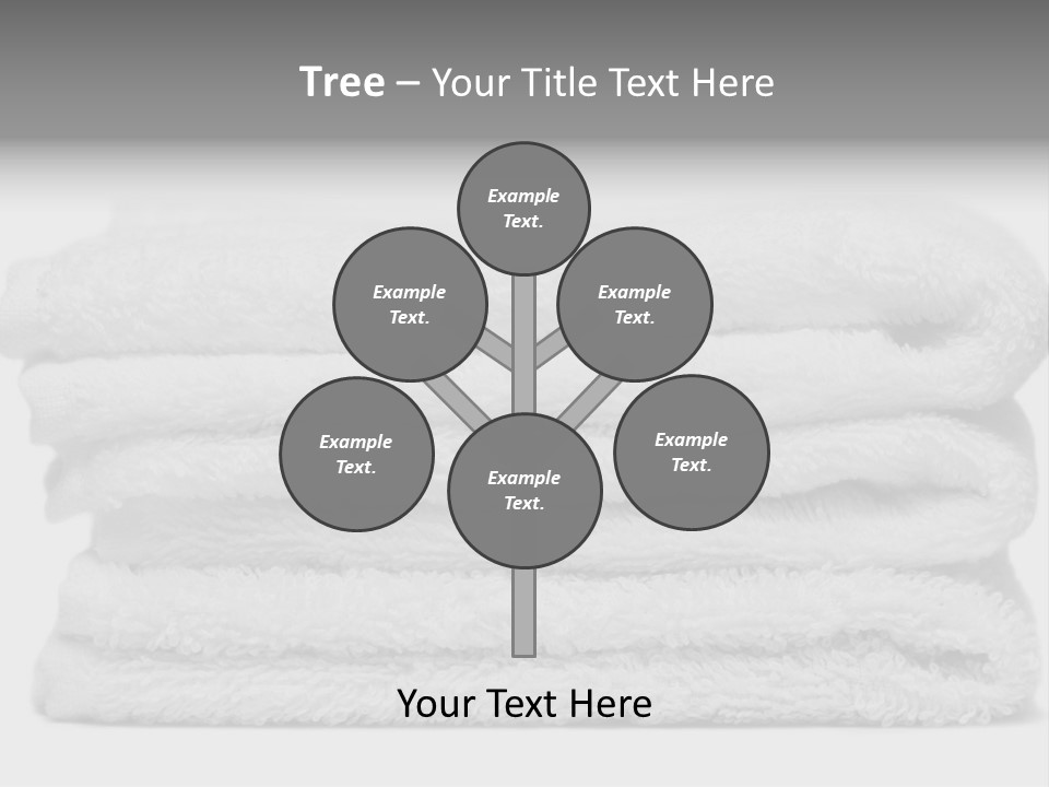 Stack Of White Towels Close-Up PowerPoint Template