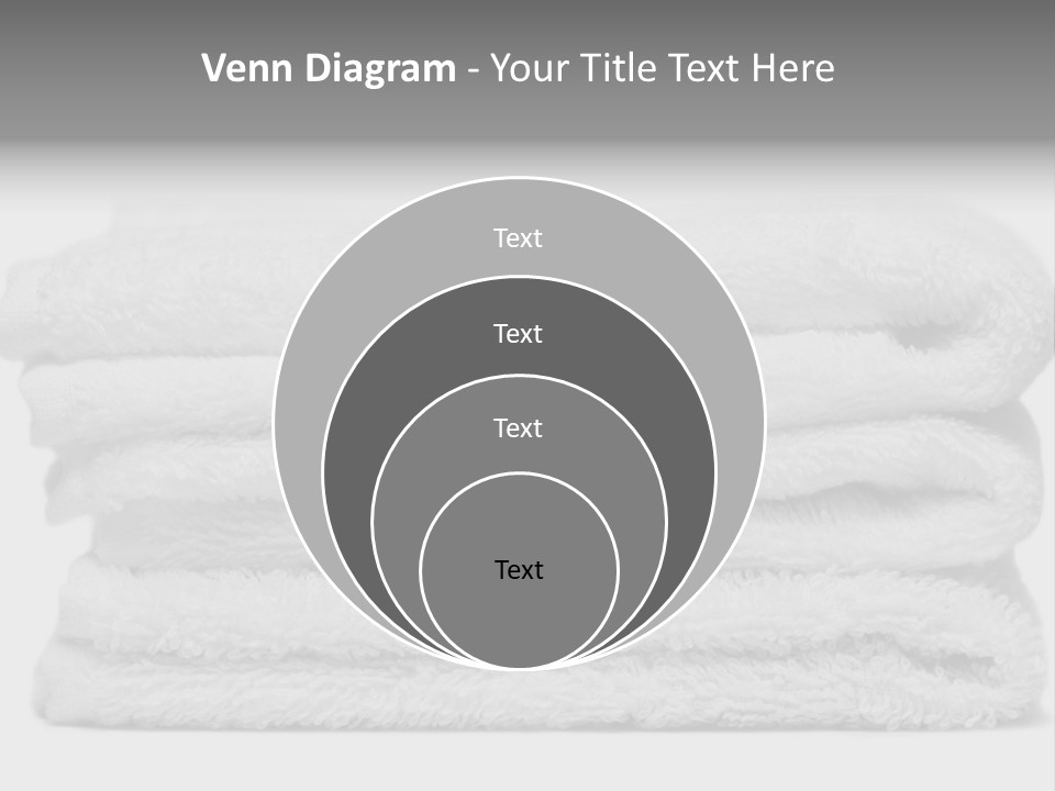 Stack Of White Towels Close-Up PowerPoint Template