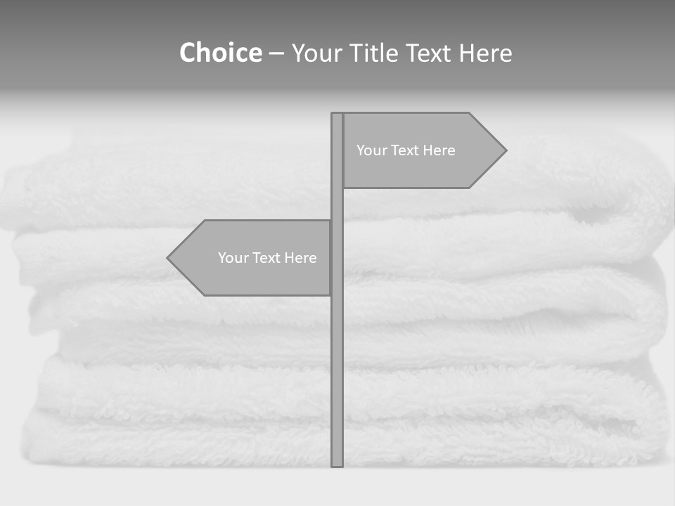 Stack Of White Towels Close-Up PowerPoint Template