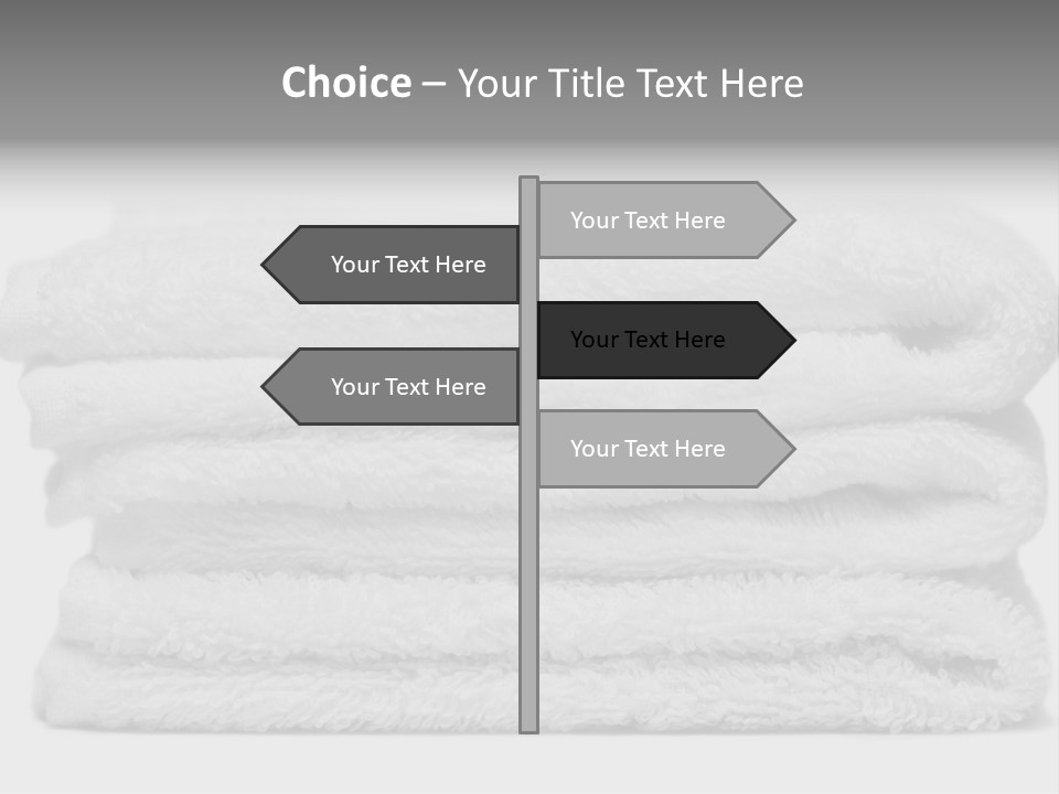 Stack Of White Towels Close-Up PowerPoint Template