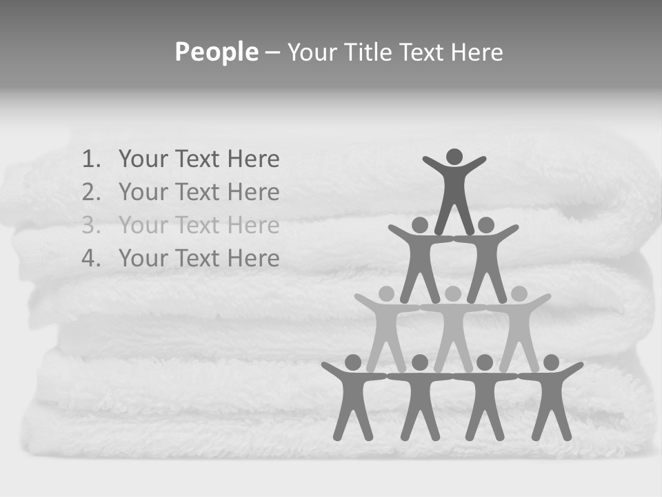 Stack Of White Towels Close-Up PowerPoint Template