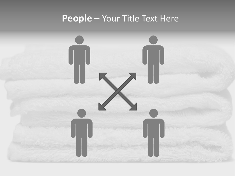 Stack Of White Towels Close-Up PowerPoint Template