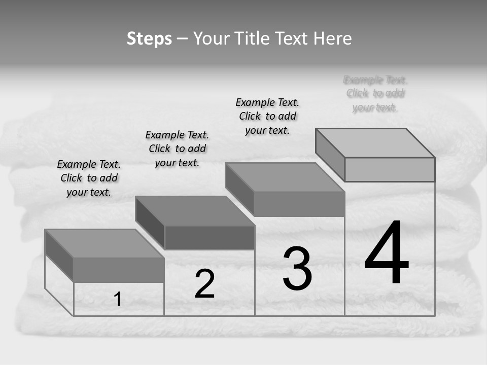 Stack Of White Towels Close-Up PowerPoint Template