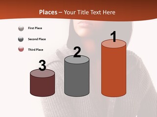 Beautiful Young Woman With Stylish Hair Design PowerPoint Template