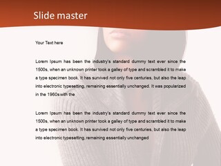 Beautiful Young Woman With Stylish Hair Design PowerPoint Template