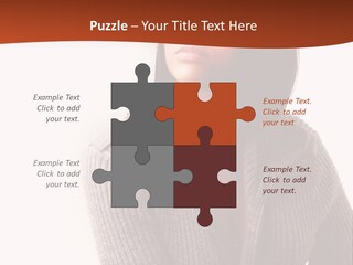 Beautiful Young Woman With Stylish Hair Design PowerPoint Template