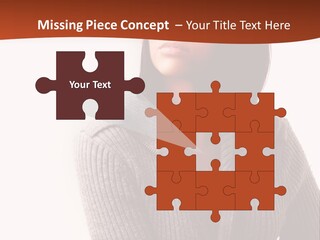 Beautiful Young Woman With Stylish Hair Design PowerPoint Template
