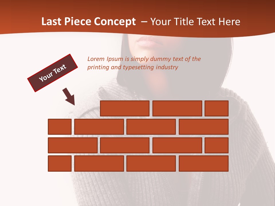 Beautiful Young Woman With Stylish Hair Design PowerPoint Template