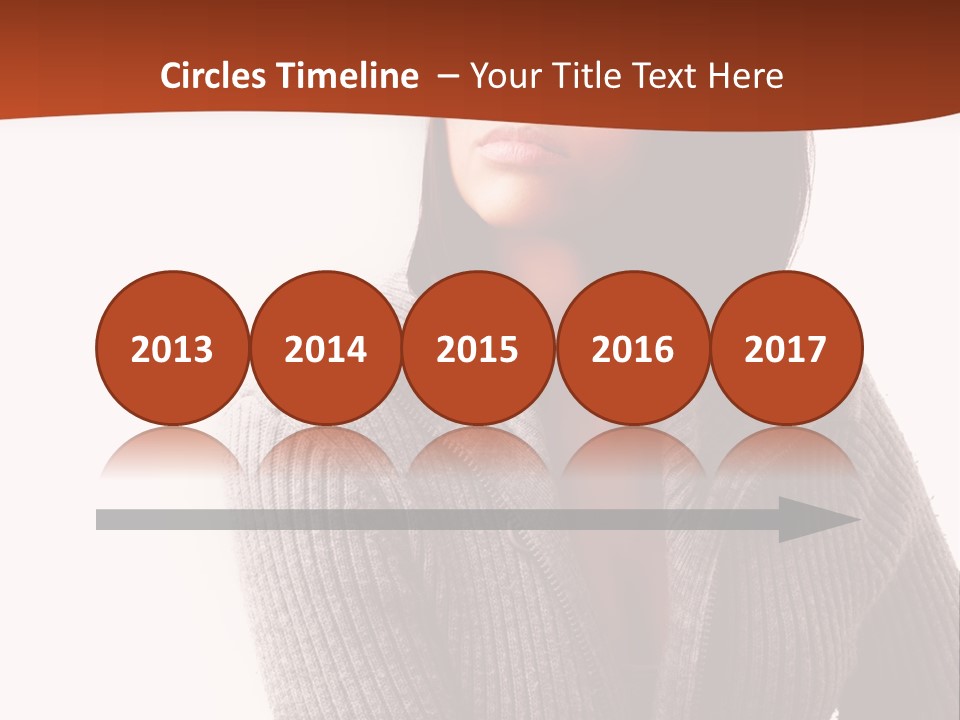 Beautiful Young Woman With Stylish Hair Design PowerPoint Template