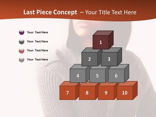 Beautiful Young Woman With Stylish Hair Design PowerPoint Template