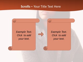 Beautiful Young Woman With Stylish Hair Design PowerPoint Template