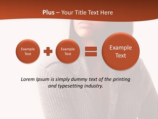 Beautiful Young Woman With Stylish Hair Design PowerPoint Template