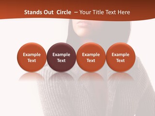 Beautiful Young Woman With Stylish Hair Design PowerPoint Template