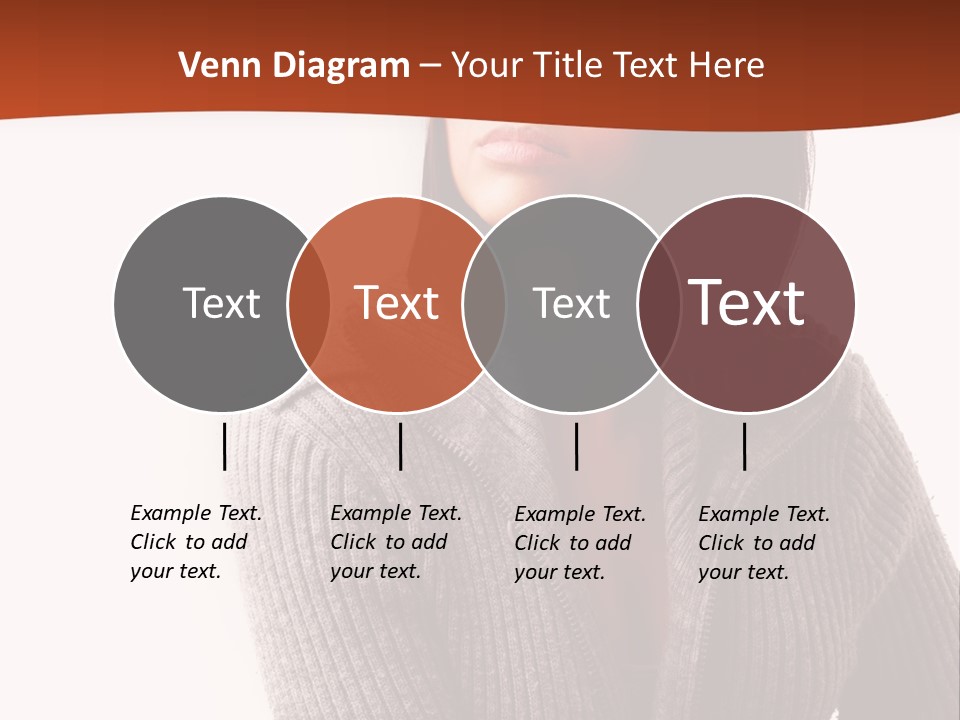 Beautiful Young Woman With Stylish Hair Design PowerPoint Template