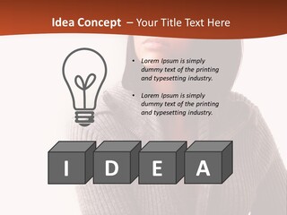 Beautiful Young Woman With Stylish Hair Design PowerPoint Template