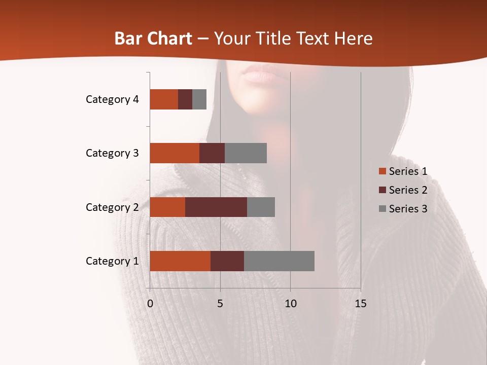 Beautiful Young Woman With Stylish Hair Design PowerPoint Template