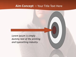 Beautiful Young Woman With Stylish Hair Design PowerPoint Template