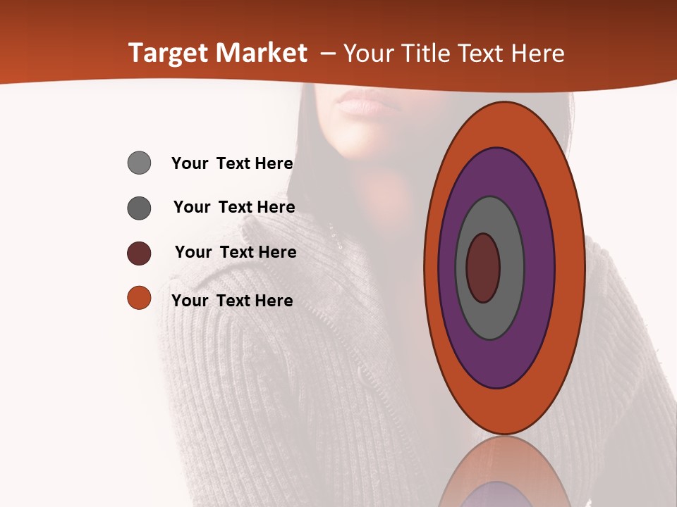 Beautiful Young Woman With Stylish Hair Design PowerPoint Template