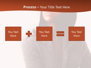 Beautiful Young Woman With Stylish Hair Design PowerPoint Template