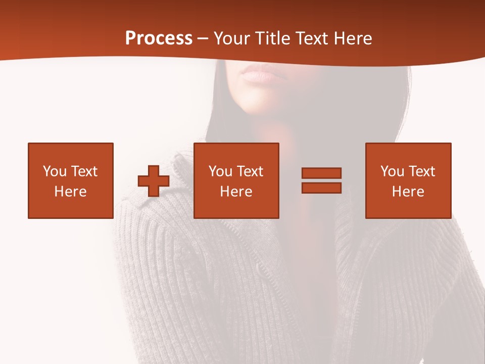Beautiful Young Woman With Stylish Hair Design PowerPoint Template