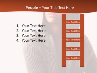 Beautiful Young Woman With Stylish Hair Design PowerPoint Template