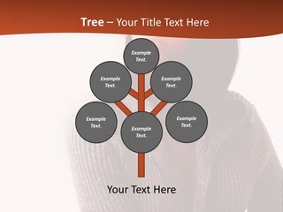 Beautiful Young Woman With Stylish Hair Design PowerPoint Template