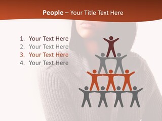 Beautiful Young Woman With Stylish Hair Design PowerPoint Template