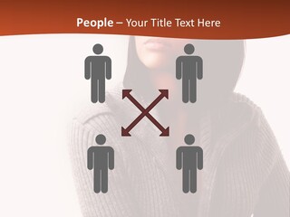 Beautiful Young Woman With Stylish Hair Design PowerPoint Template