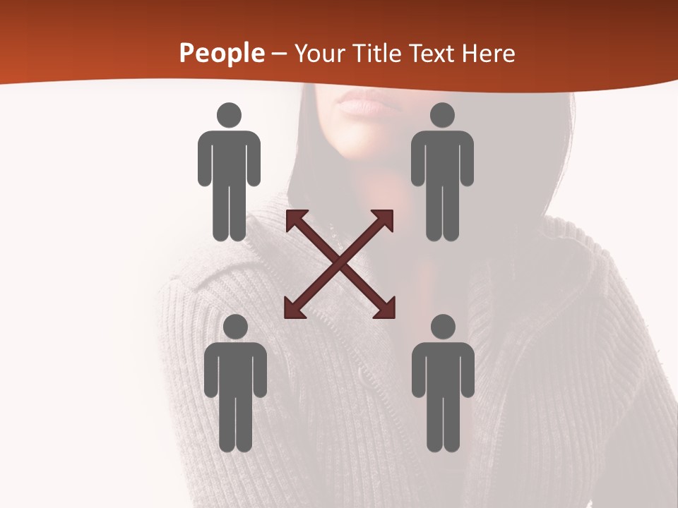 Beautiful Young Woman With Stylish Hair Design PowerPoint Template