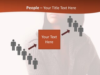 Beautiful Young Woman With Stylish Hair Design PowerPoint Template