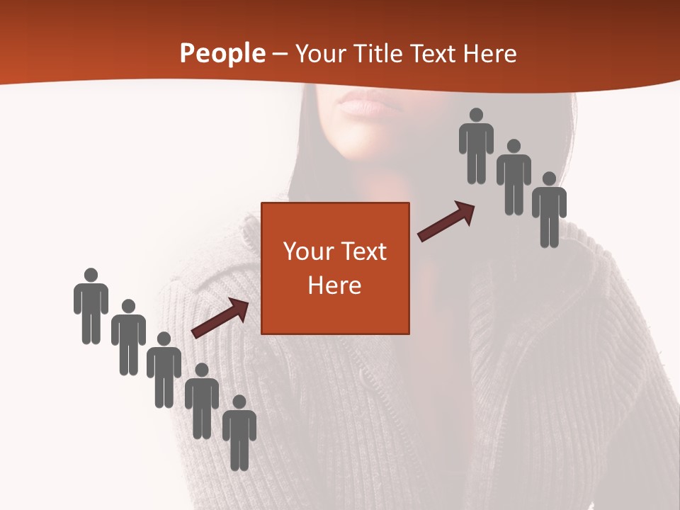 Beautiful Young Woman With Stylish Hair Design PowerPoint Template