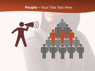 Beautiful Young Woman With Stylish Hair Design PowerPoint Template