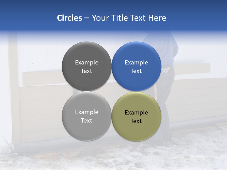 A Man In A Blue Shirt Is Painting A Wall PowerPoint Template