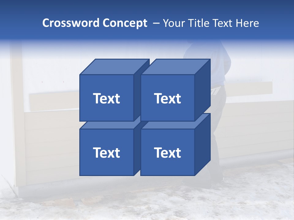 A Man In A Blue Shirt Is Painting A Wall PowerPoint Template