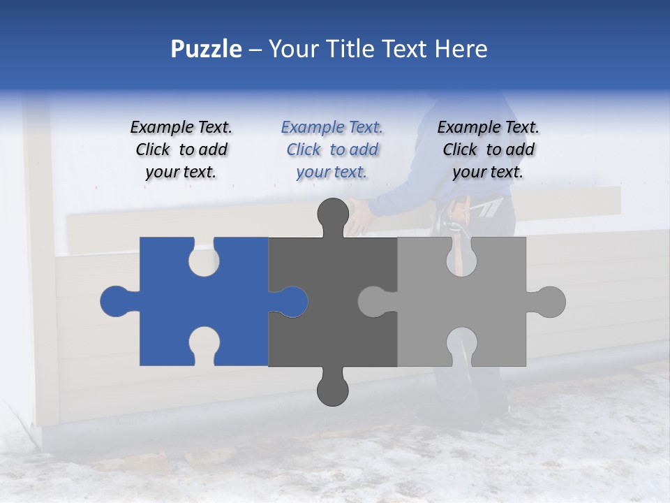 A Man In A Blue Shirt Is Painting A Wall PowerPoint Template