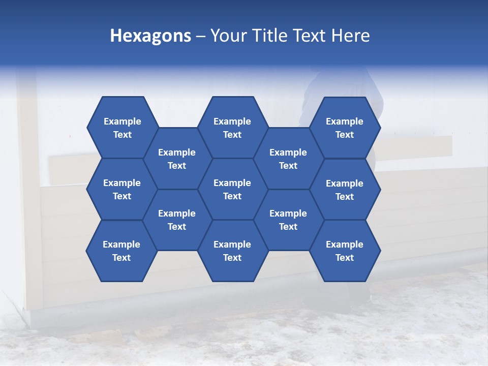 A Man In A Blue Shirt Is Painting A Wall PowerPoint Template