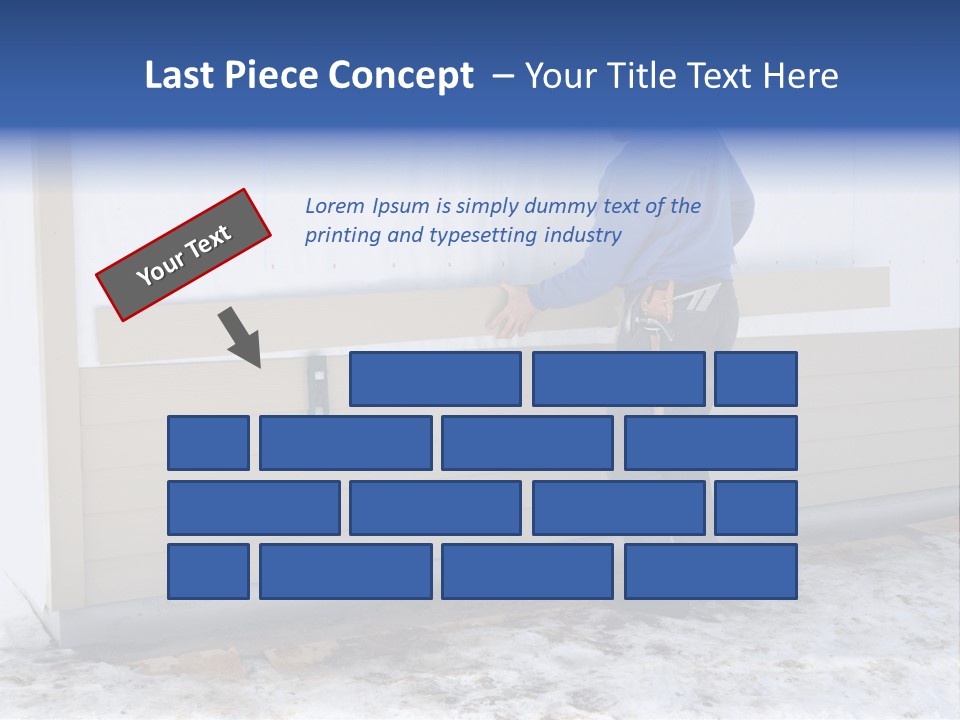 A Man In A Blue Shirt Is Painting A Wall PowerPoint Template