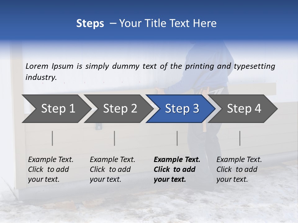 A Man In A Blue Shirt Is Painting A Wall PowerPoint Template